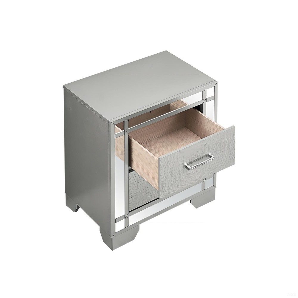 Elegant Silver Champagne Accent Table