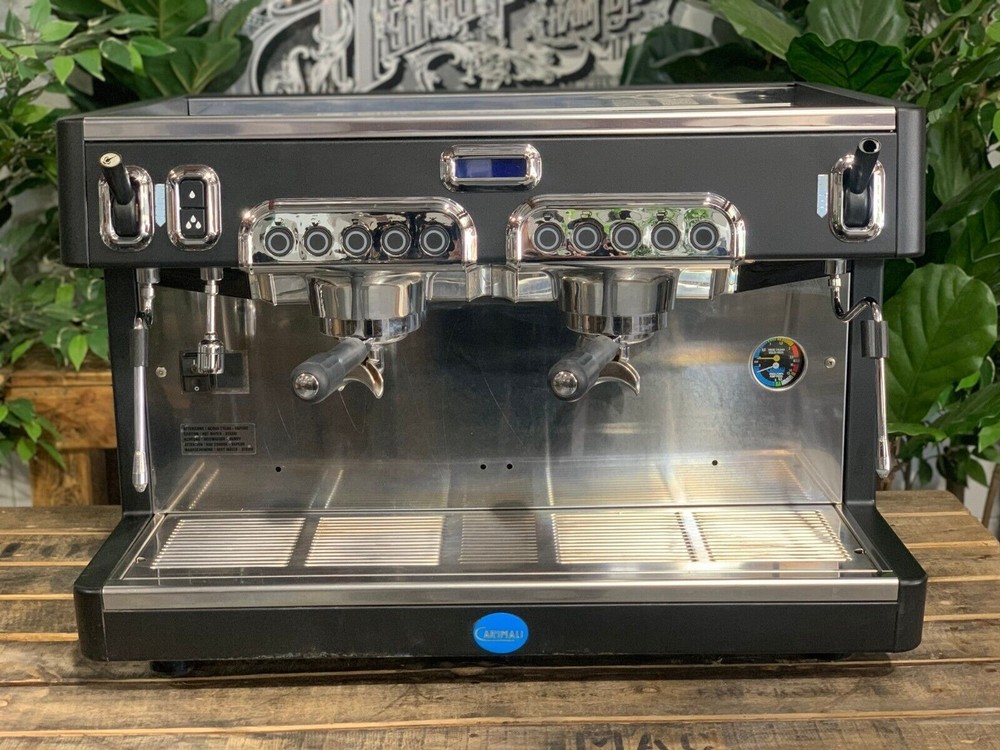 CARIMALI CENTO 2 GROUP BLACK HIGH CUP ESPRESSO COFFEE MACHINE