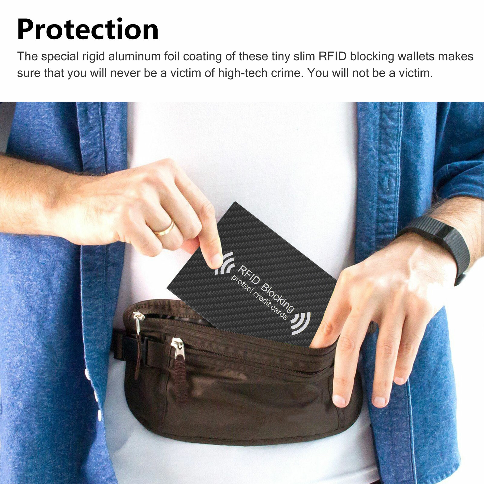 RFID Blocking Sleeve Credit Card Protector Anti Theft Safety Shield Case Covers