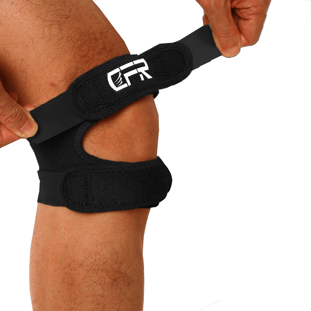 Silicone Knee Brace Sport Support Strong Meniscus Protection Compression Strap