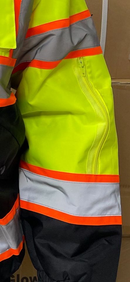 Yellow Two Tone Deluxe High Visibility Waterproof Bomber Jacket