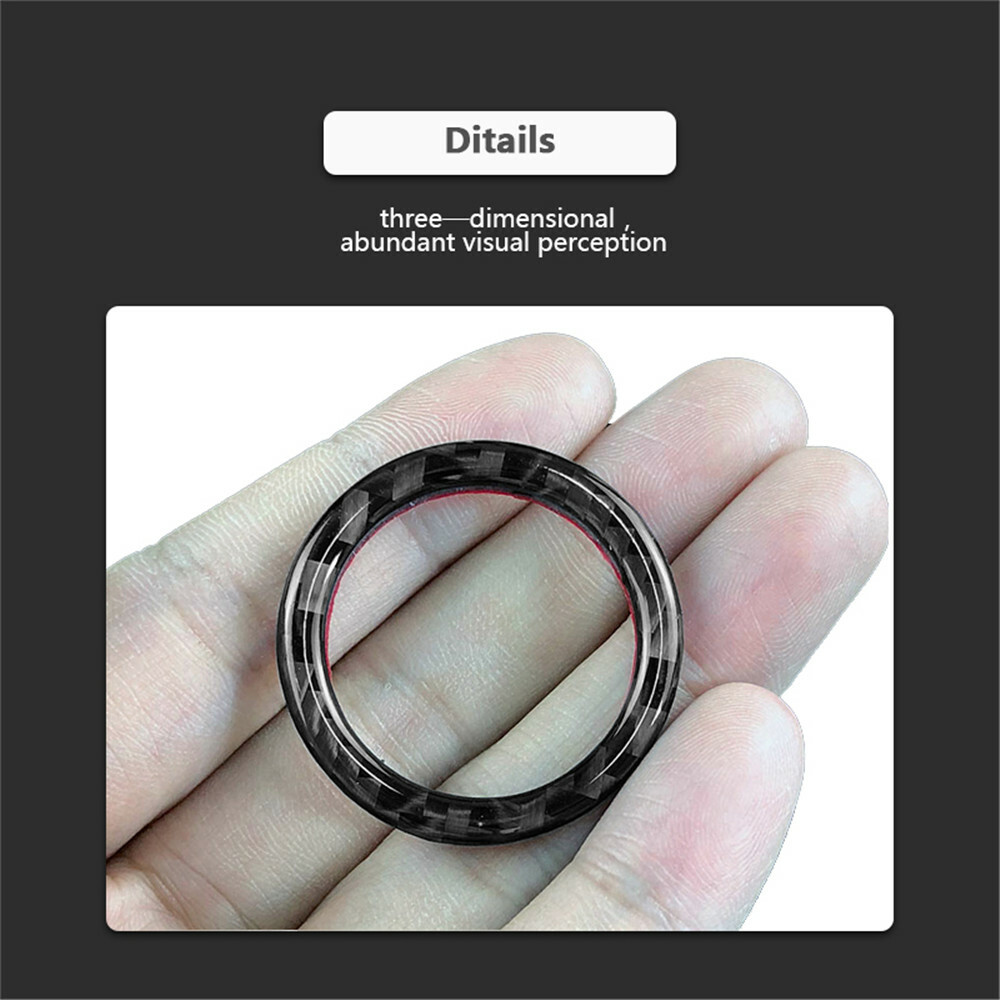 Carbon Fiber Car Engine Start Stop Push Button Ring Trim For BMW E92 E93 E90