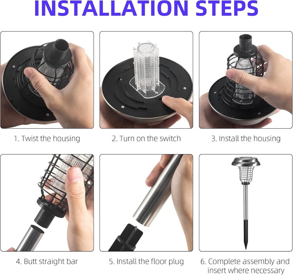 Waterproof Bug Zapper for Flies Gnats and Mosquitoes