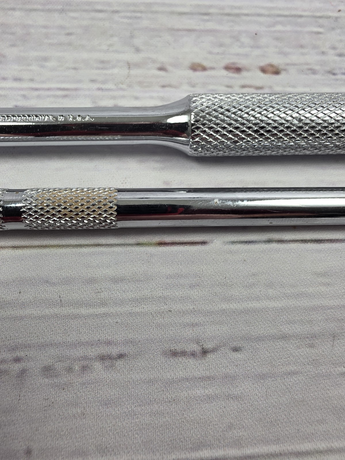 Vintage PROTO 1/4" Drive Breaker Bar 4766 USA w/ Knurled Handle + 4761 Extension