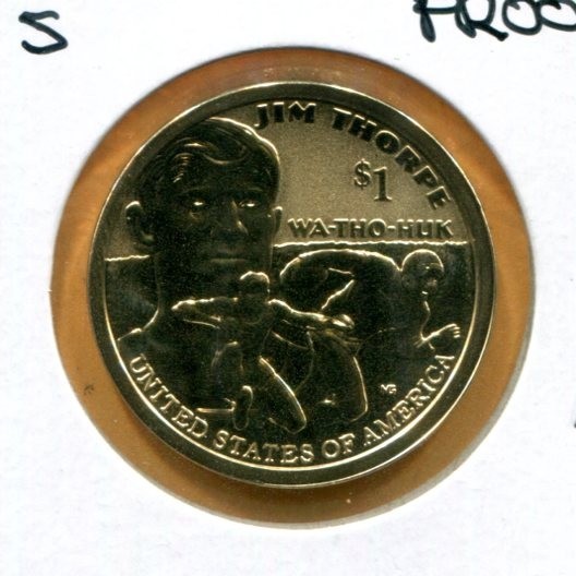 Gem 2018-S REVERSE PROOF Native American Dollar-Jim Thorpe Reverse - Free Ship