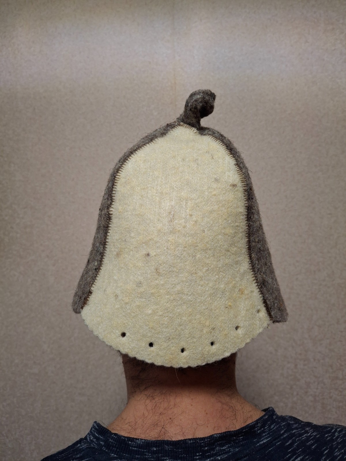Wool sauna hat for women Funny felt banya hat Gift accessories to saunahut Chris