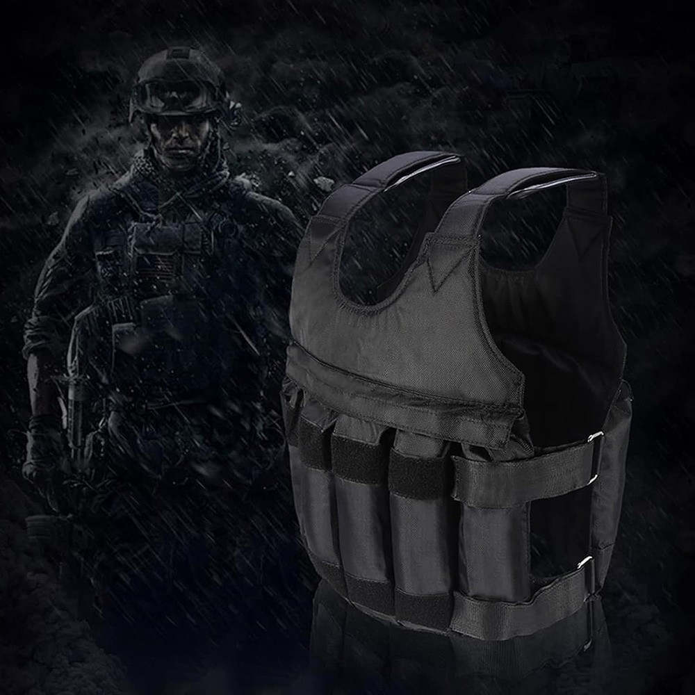 Exercise Weighted Vest Fitness Training Workout Sport 110lbs Weighted Adjustable