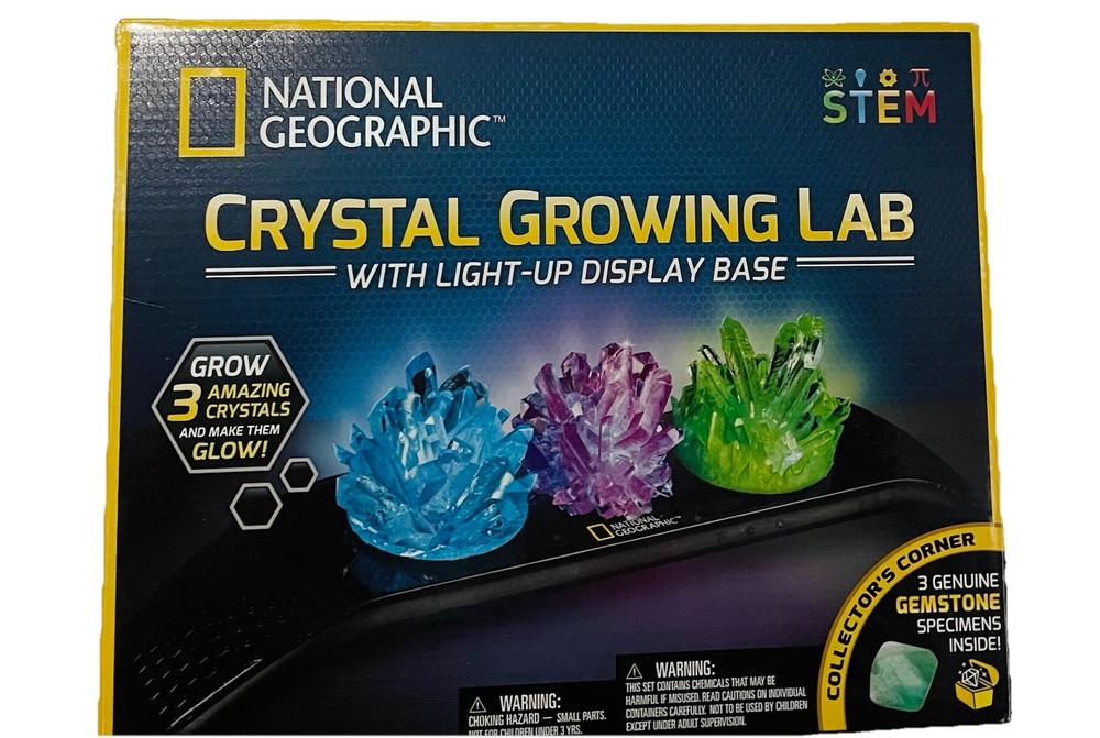 National Geographic Crystal Growing Lab Light-Up Display Base STEM Kit