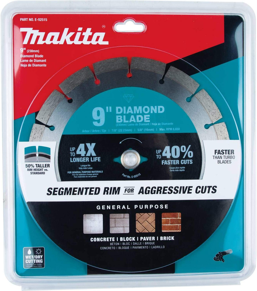 E-02515 9" Diamond Blade, Segmented, General Purpose
