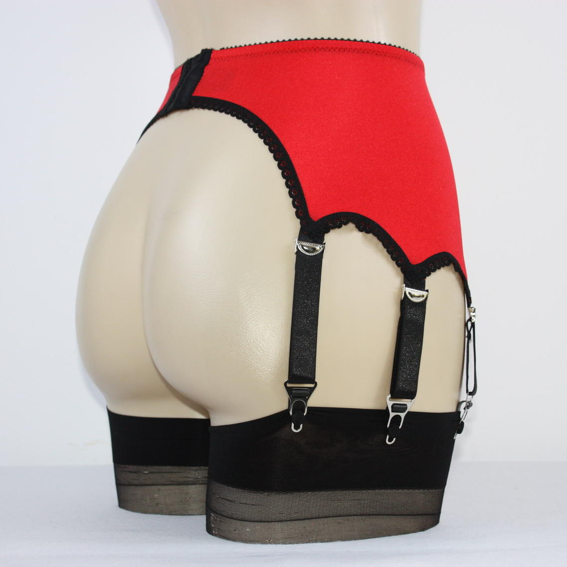 Alacki Retro Style 8 Straps Garter Belts Plain Color Suspender Belt Underwear