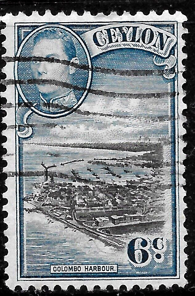 1938 Ceylon Sc#280 USED COLOMBO HARBOUR