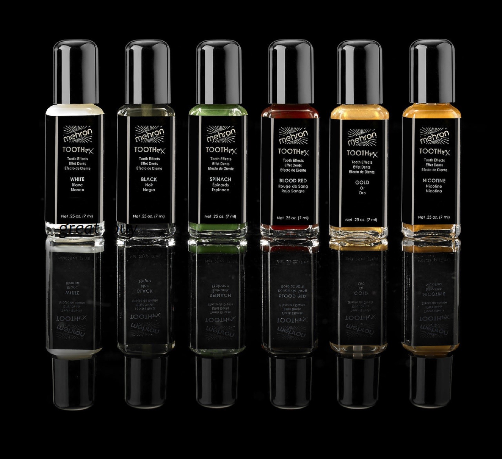 MEHRON TOOTH FX COLOR PAINT THEATER COSTUME ZOMBIE TEETH .25 OZ MAKEUP PICK !!!