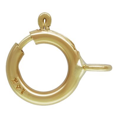 12 14k Gold Spring Ring Clasps 5.5mm