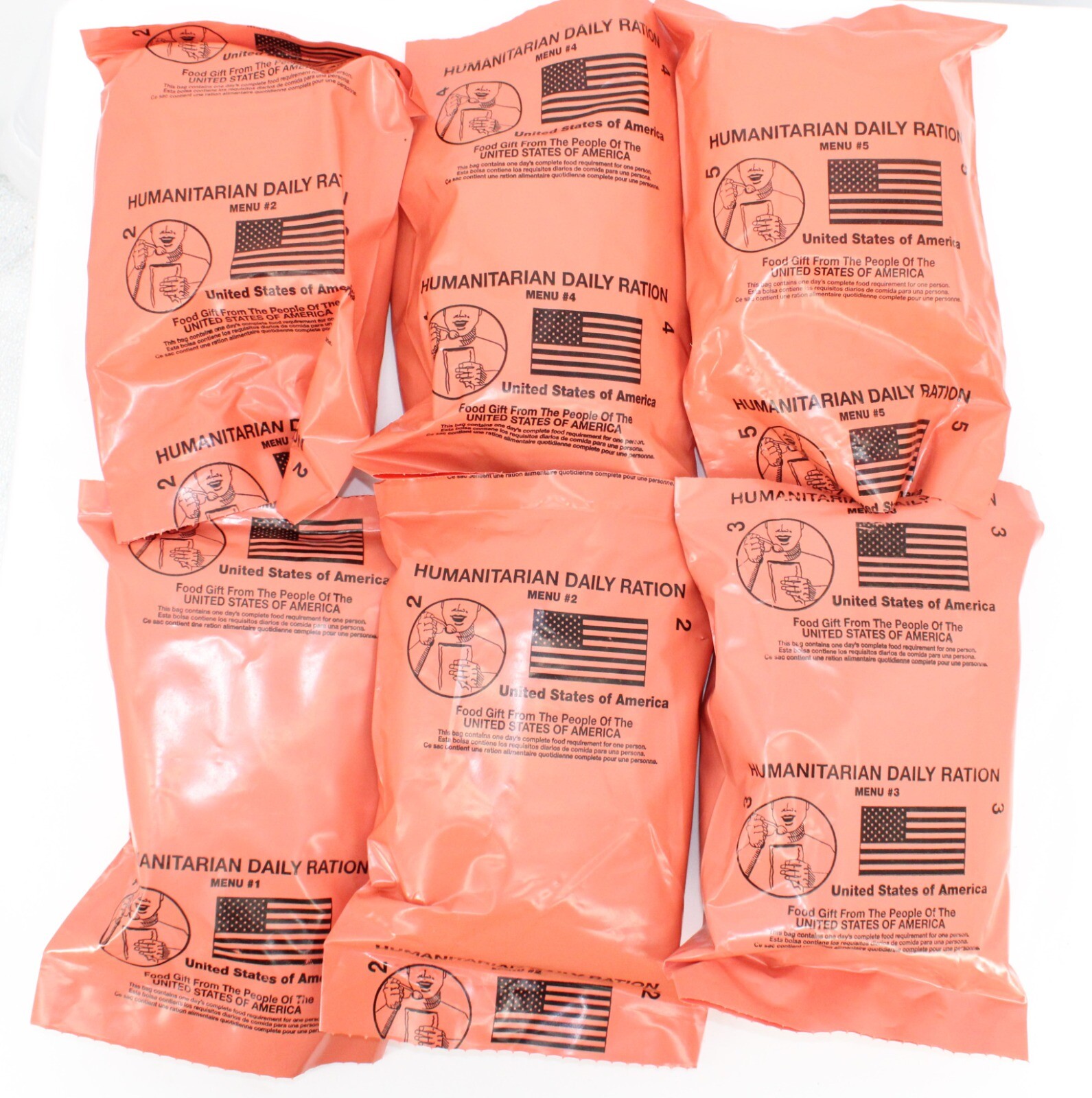MRE Case - HUMANITARIAN DAILY RATION - RANDOM MENU - Date 10/2022