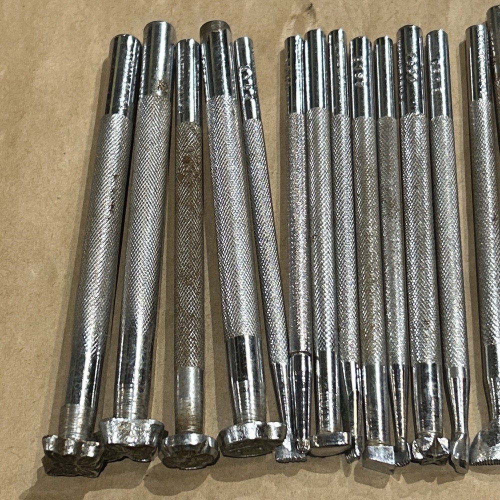 Craftool USA Leather Stamping Tools 19pc Lot