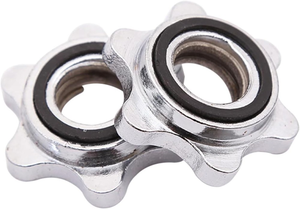 Cast Iron 2-Pack 0.91" Barbell Spin-Lock Collars for Ultimate Stability