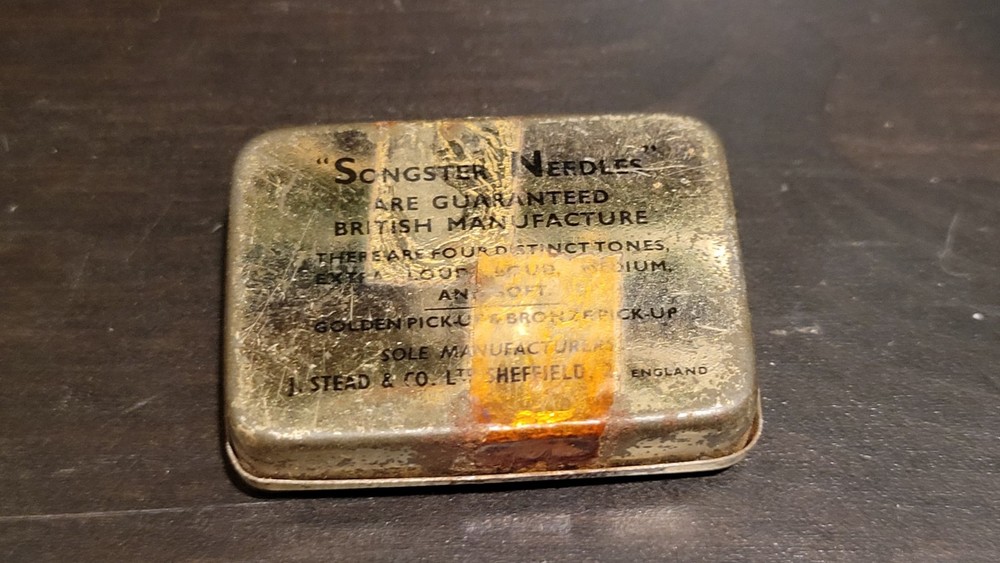 Songster Gramophone phonograph needle tin - Rusty Needles