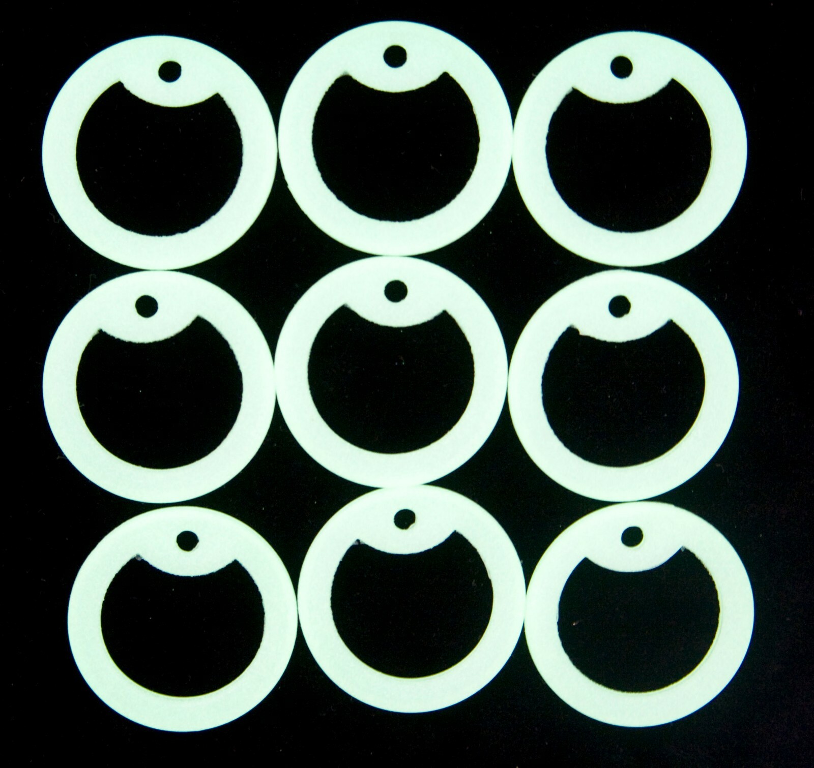 100 Glow In The Dark Green Military Army Dog Tag Rubber Silicone Silencers