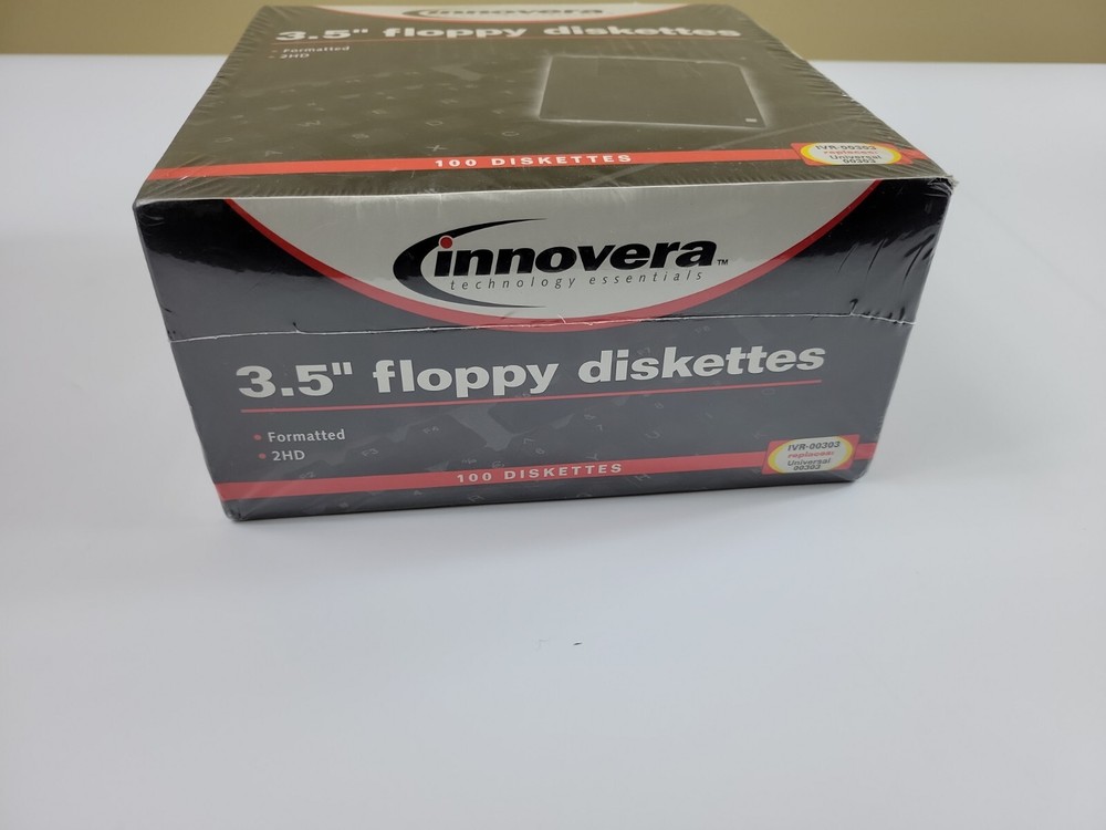 Innovera 3.5" Floppy Diskettes Double Side 100 Diskettes NEW Sealed