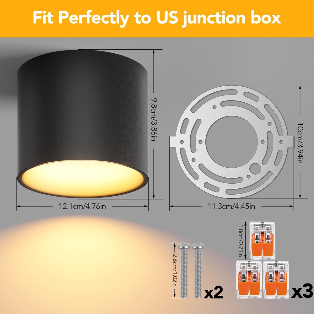 Remote Control Ceiling Spotlight Fixtures Flush Mount Ceiling Light Fixture D...