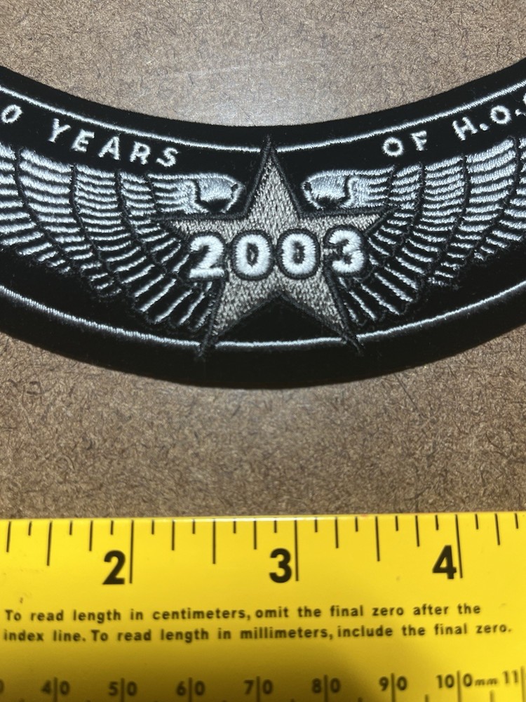 Harley Hog 2003 Patch 20th Anniversary Patch Harley Davidson club patch