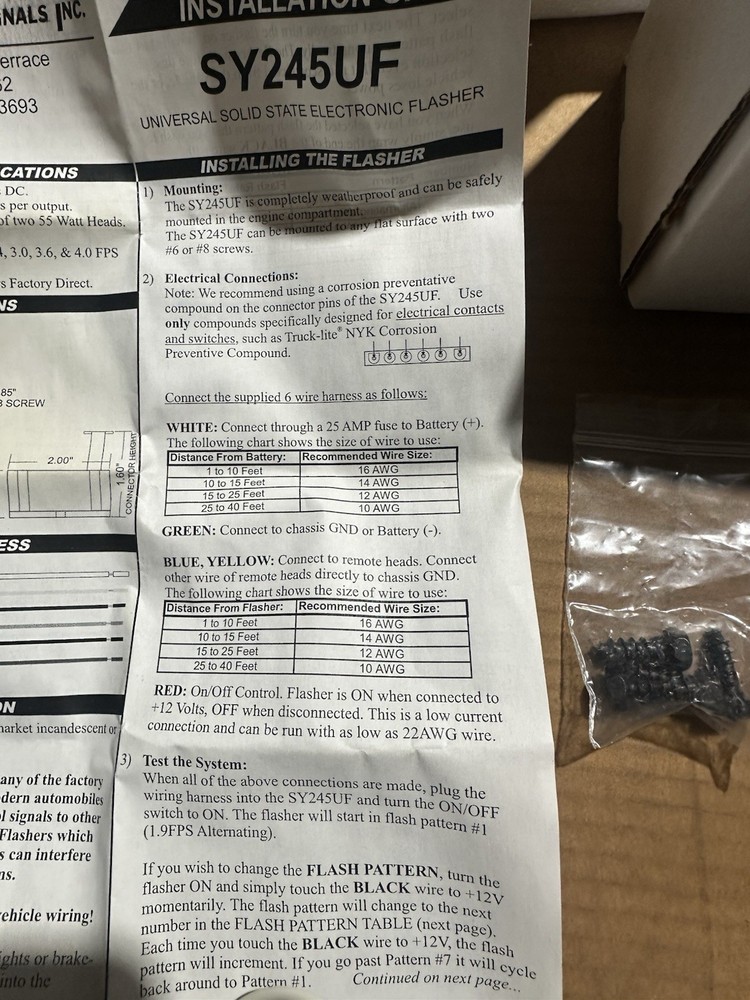 Sound off signal universal solid state flasher & 2 Amber multi pattern Light Kit