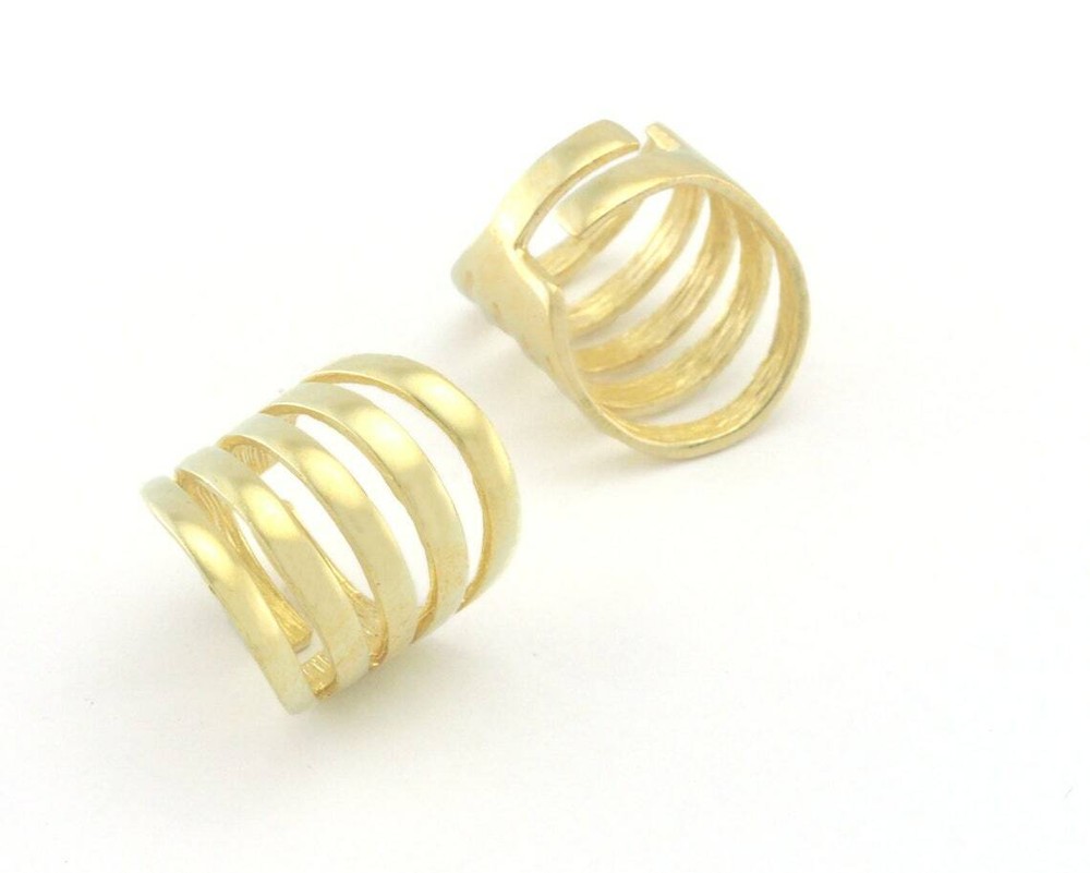 Statement Adjustable Band Ring Raw brass (5 - 9US inner size) 4326
