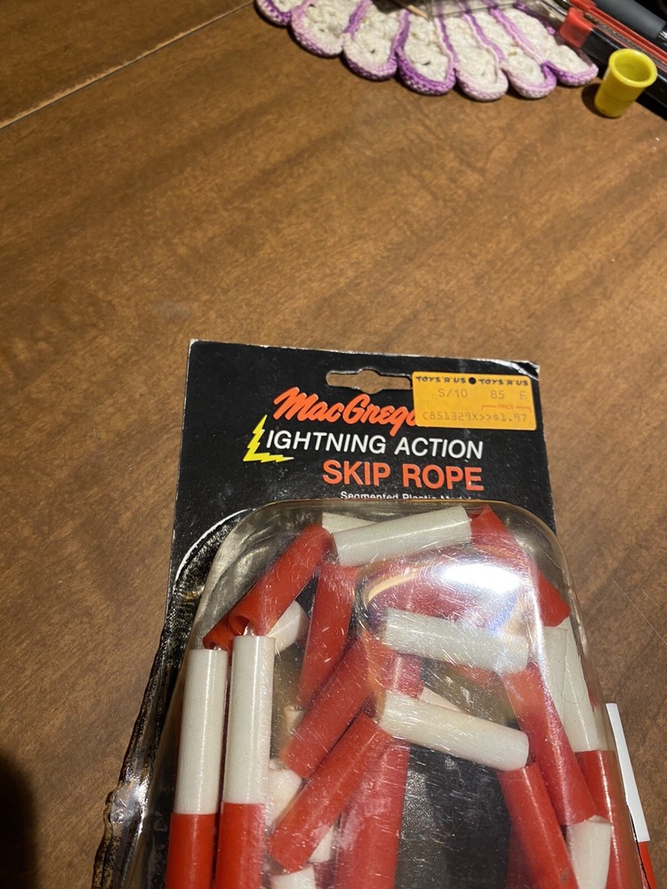 Vintage Jump Rope by MacGregor Lightning Action Skip Rope