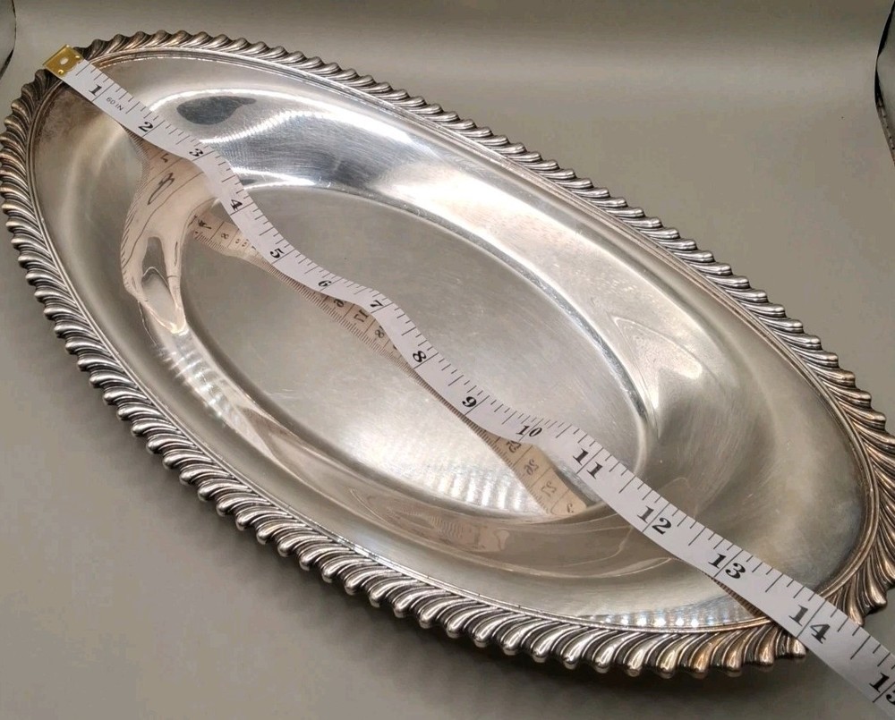 Vintage Oval Silver Plated Platter