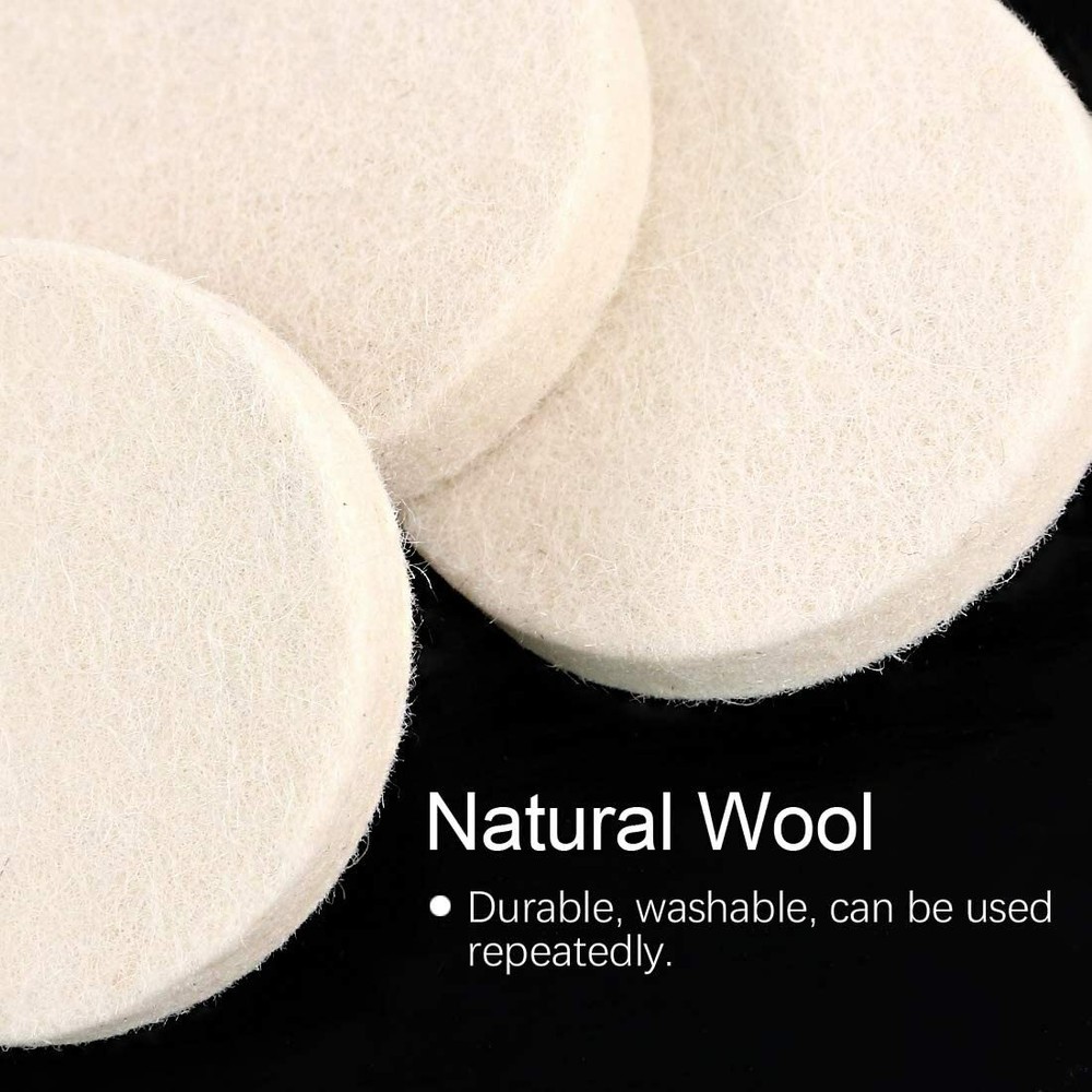 16PC 3" Quick Change Felt Buffing Disc Roll Lock Type R Compressed Wool Wheel