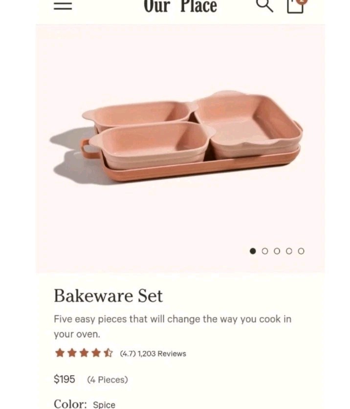 Our Place Ovenware Set "Ceramic Stoneware" w/ extras read Description