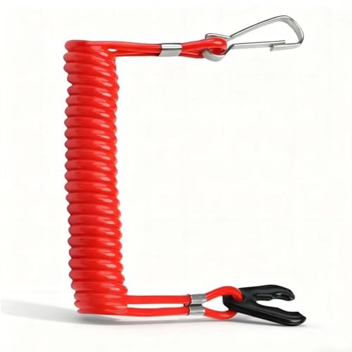Boat Engine Safety Kill Stop Switch Lanyard Tether for Yamaha Button and a key