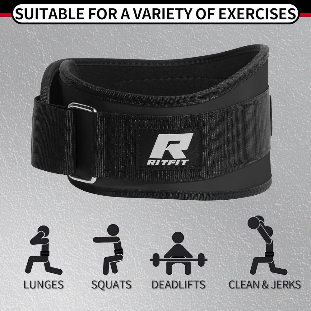 Comfortable & Adjustable 6-Inch Weight Lifting Belt for Ultimate Core Stability