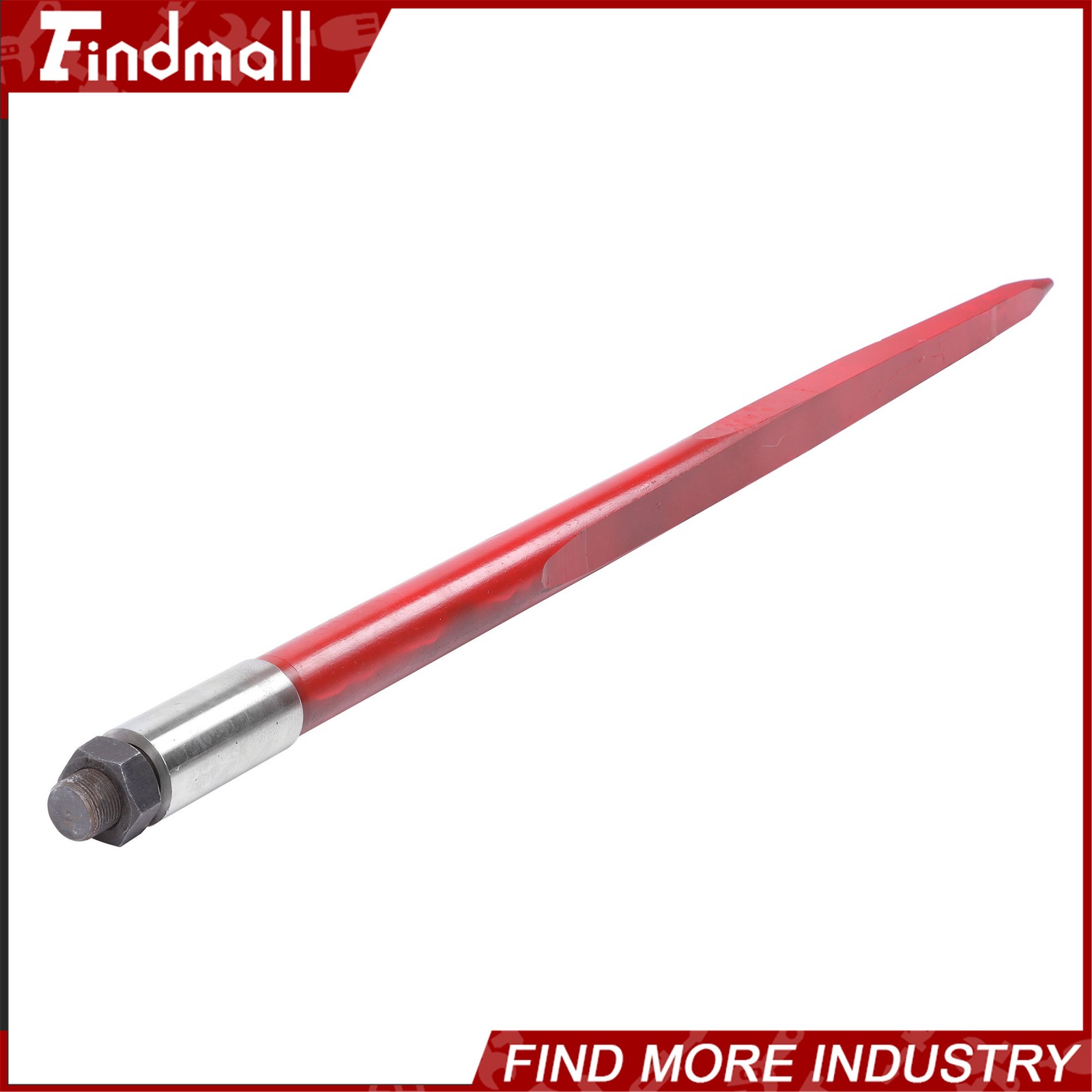 43" Hay Bale Spear Red 3000lbs Capacity Spike Fork Fit For Tractors Loaders 2Pcs