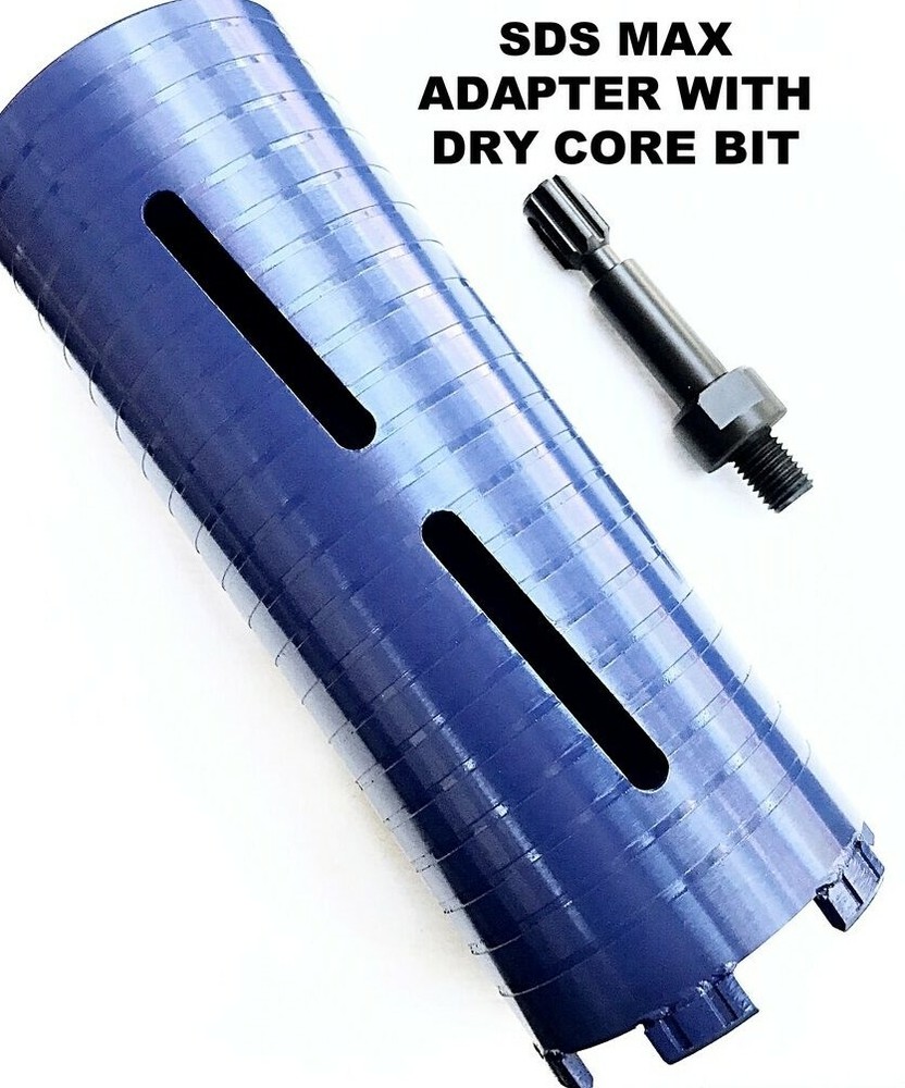 4" Dry Diamond Core Drill Bit with SDS MAX shank Adapter hammer drill