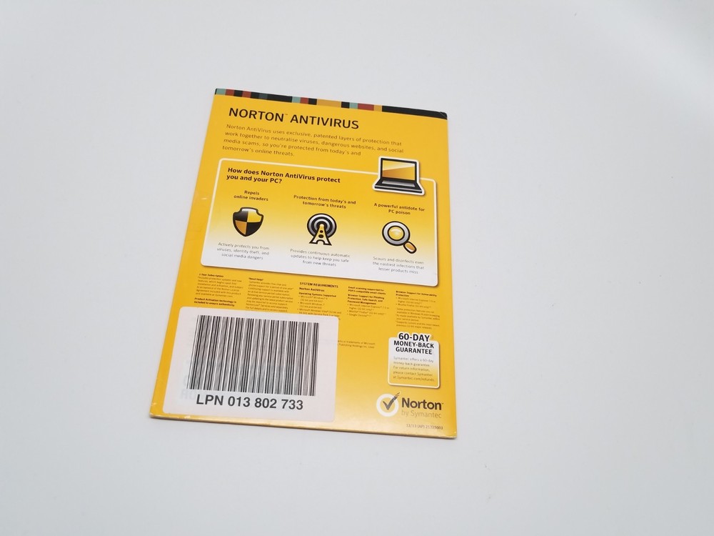 Norton 1 PC 1 Year Subscription "Disc Cracked"