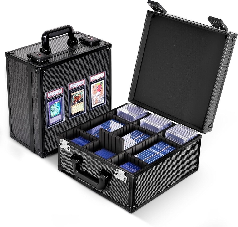 Graded Card Storage Box with Display Window for PSA/CGC Holder, TSA Combinati...