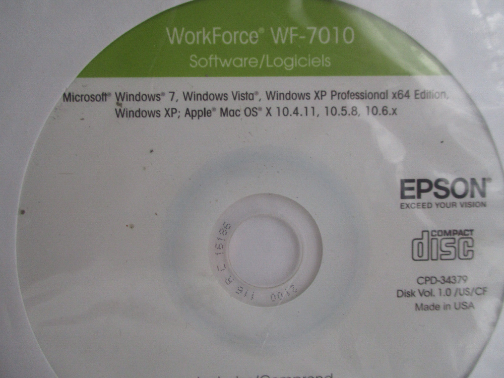 Setup SOFTWARE for EPSON WorkForce WF 7010 Printer Software
