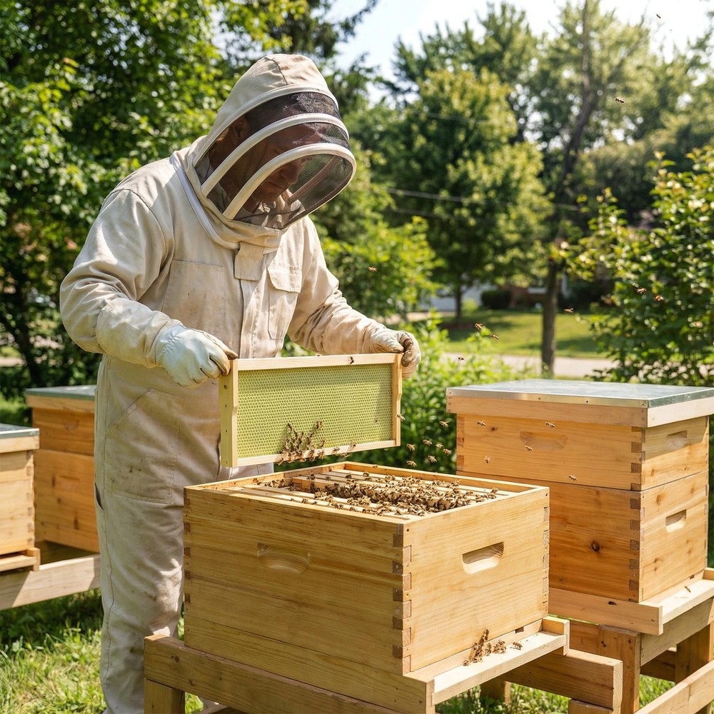 10 Frame Bee Hive Box Langstroth Medium Super Box Dipped in Beeswax, Bee Box ...