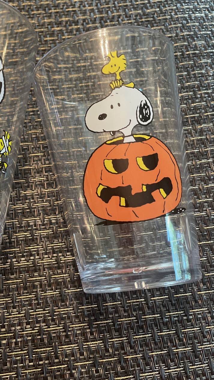 Disney Snoopy Pottery Barn cup Peanuts Halloween holiday party kid pumpkin new ,