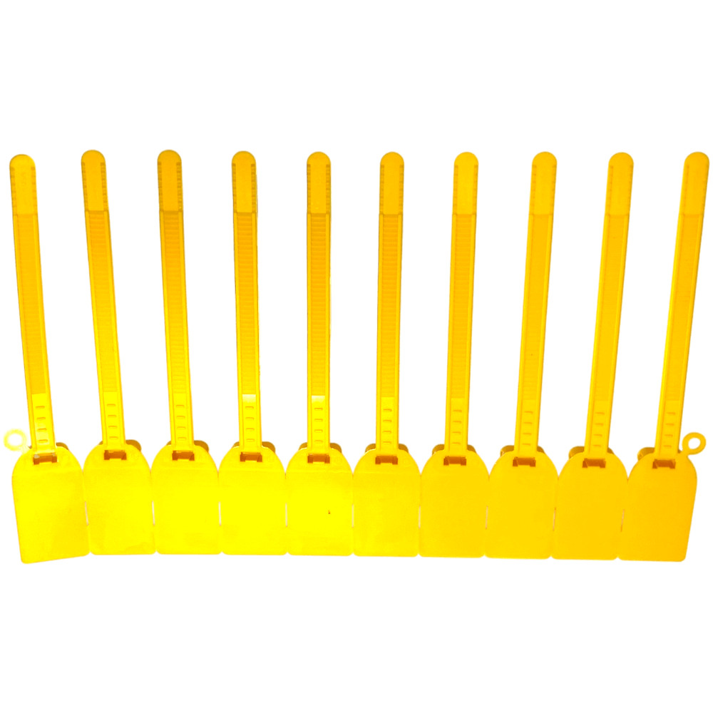 10 Count Blank Yellow Ziptag
