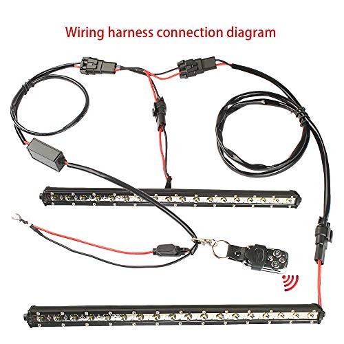 Jihe Wireless Remote Control Wiring Harness Kit for LED