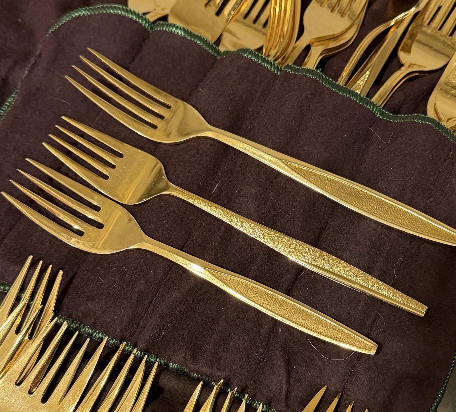 Japan gold electroplated Silverware 80 Pieces Vintage