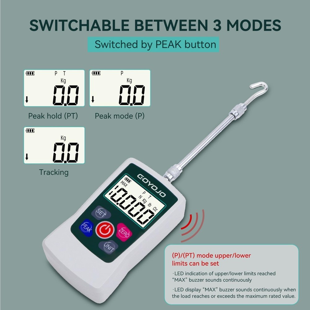 500N Digital Force Gauge - High Precision Tool for Tension & Compression Testing