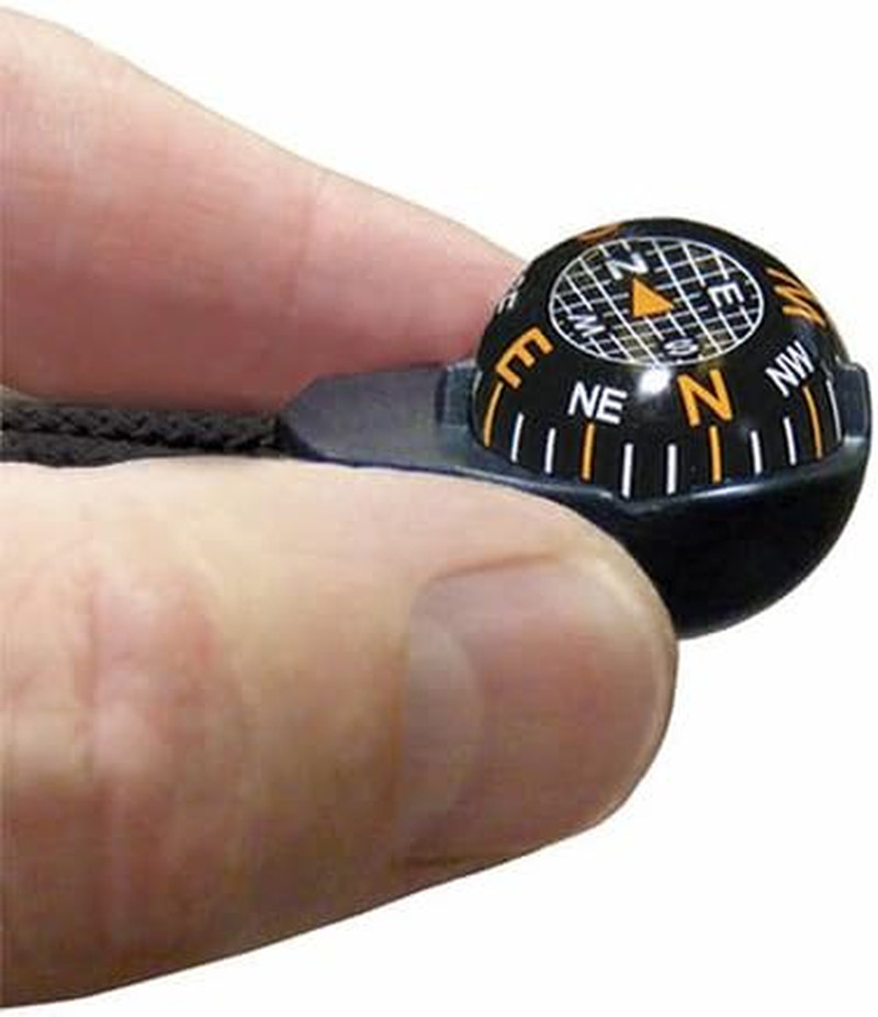 ZiprComp - Micro Ball Compass with Lanyard | Zipper Pull Compass for Jacket, Par