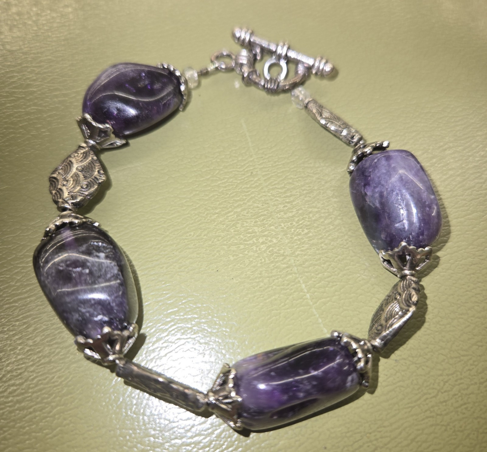 Amethyst bracelet Handmade