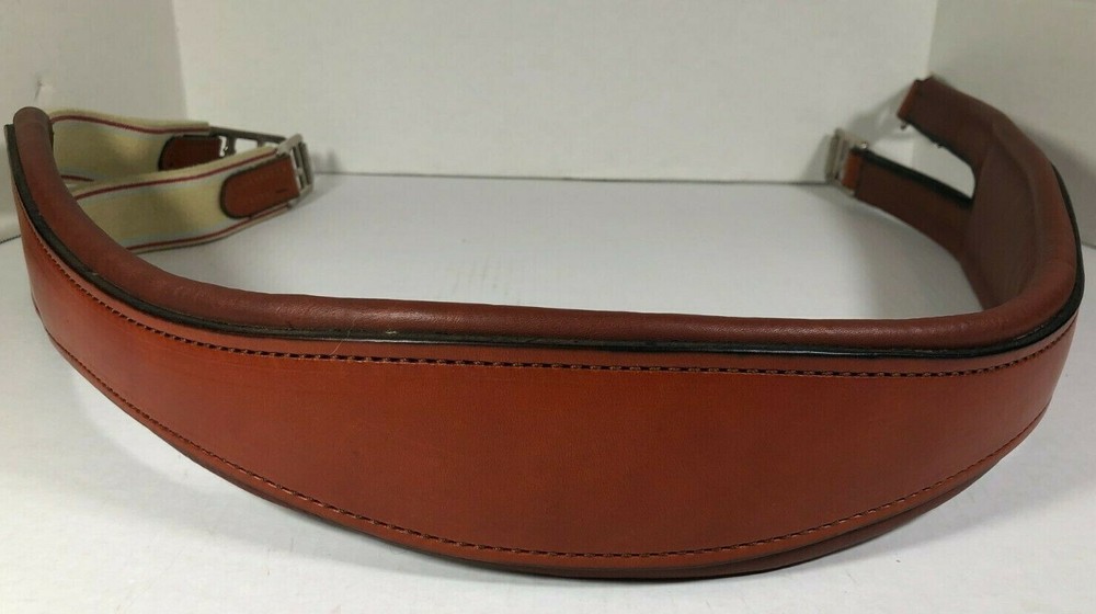 46 inch - Perri's Split End Girth - Oakbark - Triple Elastic - Roller Buckles