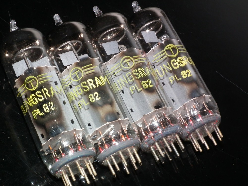 PL82 Tungsram NOS Platinum matched quad - Audio pentode