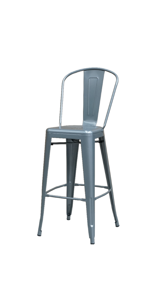 CenPro Silver Outdoor Café Barstool