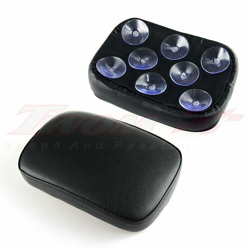 Rectangular Pillion Passenger Pad Seat 8 Suction Cup Pad For Harley Motorcycle